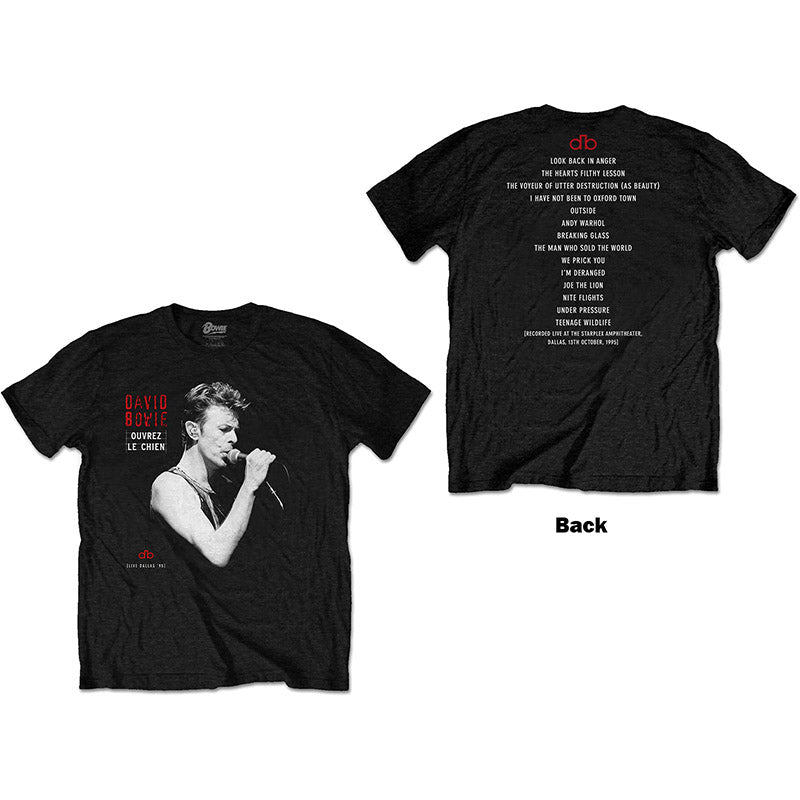 David Bowie T-Shirt - Ouvrez Le Chein - Live Dallas '95 Album Cover (Unisex) Front & Back Print