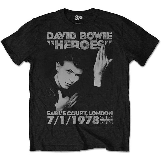 David Bowie T-Shirt - Heroes Earls Court 1978 (Unisex)