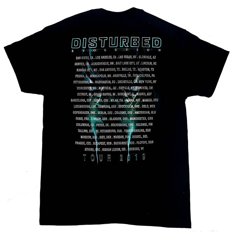 Disturbed T-Shirt - Evolution Tour 2019 With Back Print (Unisex) - Back Print