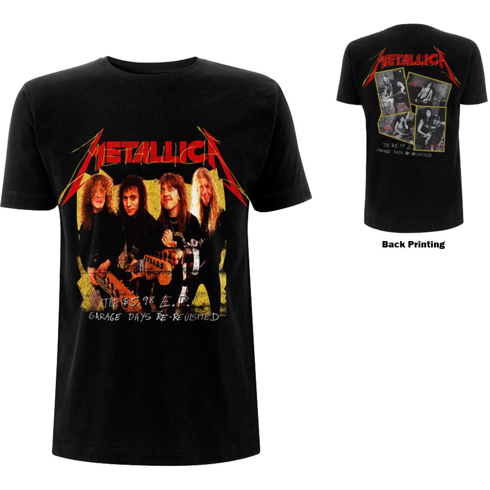 Metallica T-Shirt - Garage Days With Back Print (Unisex) - Front & Back