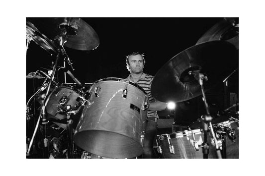 Genesis - Phil Collins Behind the Drums, USA, 1982 Print