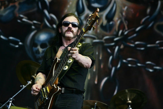 Motorhead - Lemmy Rocking the Stage with Banner Backdrop, England, 2006 Poster (1/2)