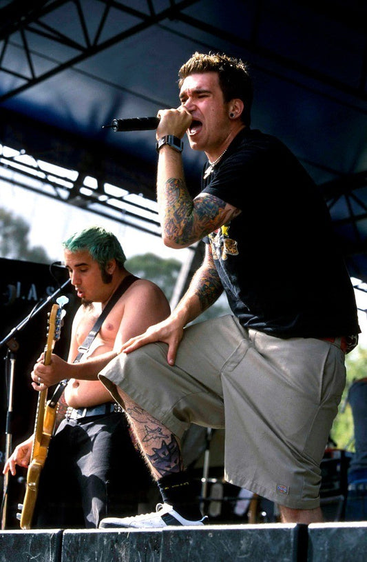 New Found Glory – Ian Grushka and Jordan Pundik on Stage, Australia, 2003 Poster (1/4)