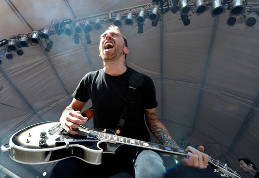 Rise Against -  Tim McIlrath Playing Guitar on Stage, Australia, 2010 Poster (2/3)