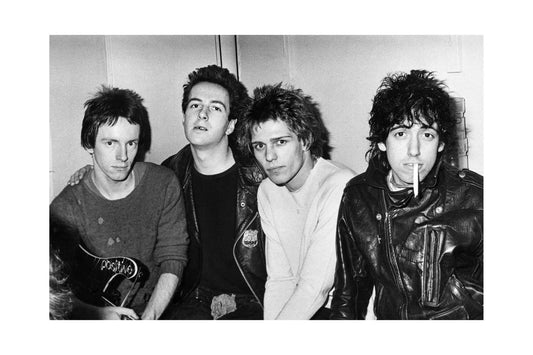 The Clash - Backstage at the Elizabethan Ballroom Belle Vue in Manchester, England, 1977 Print