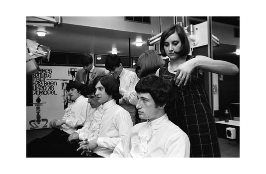 The Kinks - Having Their Hair Styled at a Salon, 1964 Print