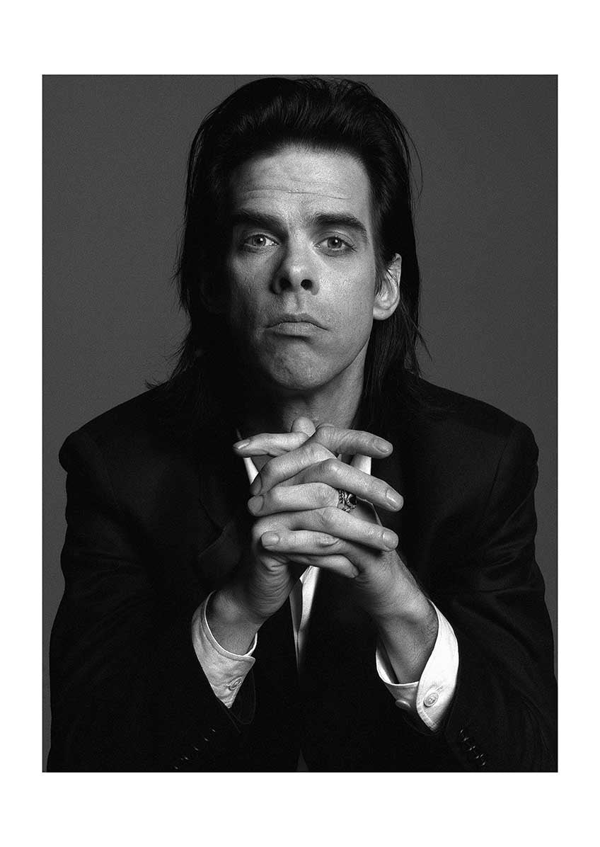 Nick Cave - Black and White Studio Portrait, 1995