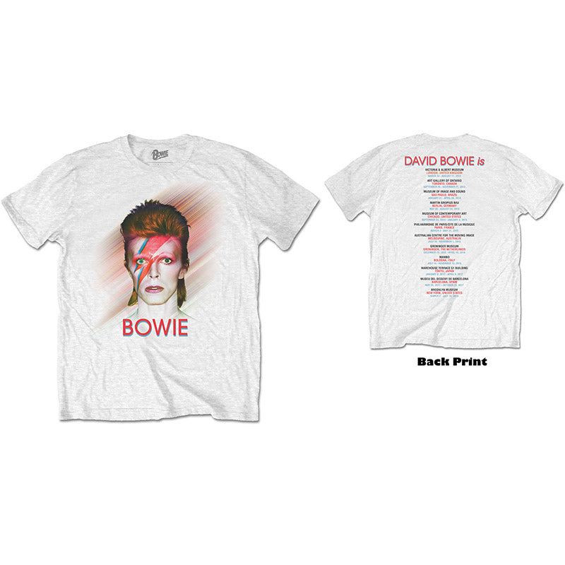 David Bowie T-Shirt - David Bowie is Back with Back Print (Unisex) - Front and Back