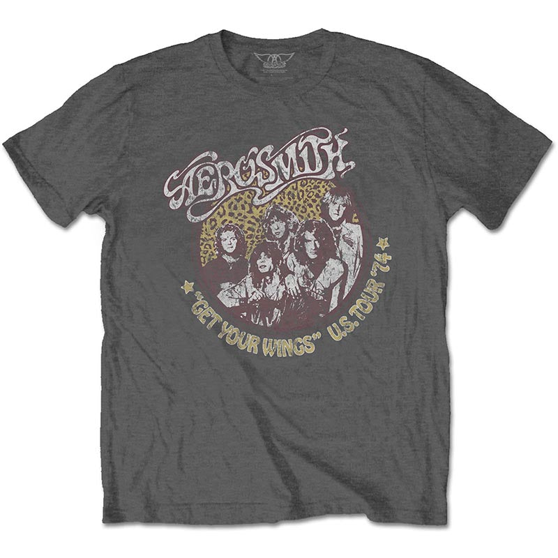 Aerosmith T-Shirt - Get Your Wings US Tour 74' (Unisex)