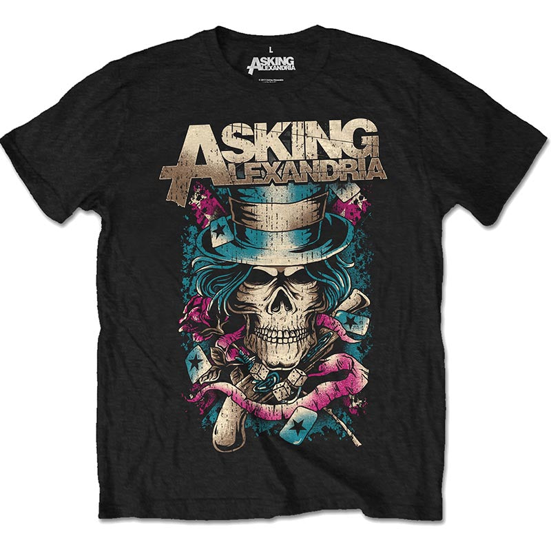 Asking Alexandria T-Shirt - Hat Skull (Unisex)