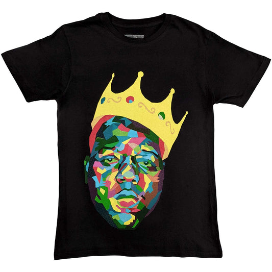 Biggie Smalls T-Shirt  - Colourful Portrait With a Crown (Unisex)