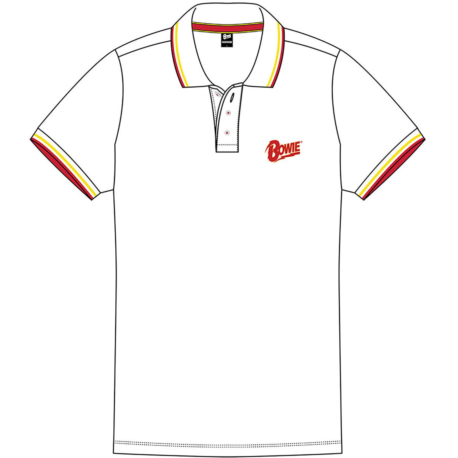 David Bowie Polo Shirt - Flash Logo (Unisex) Illustration