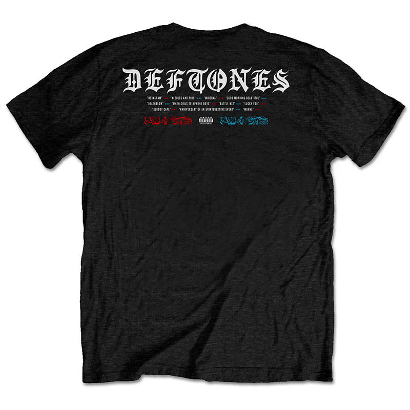 Deftones T-Shirt - Static Skull With Back Print (Unisex) - Back