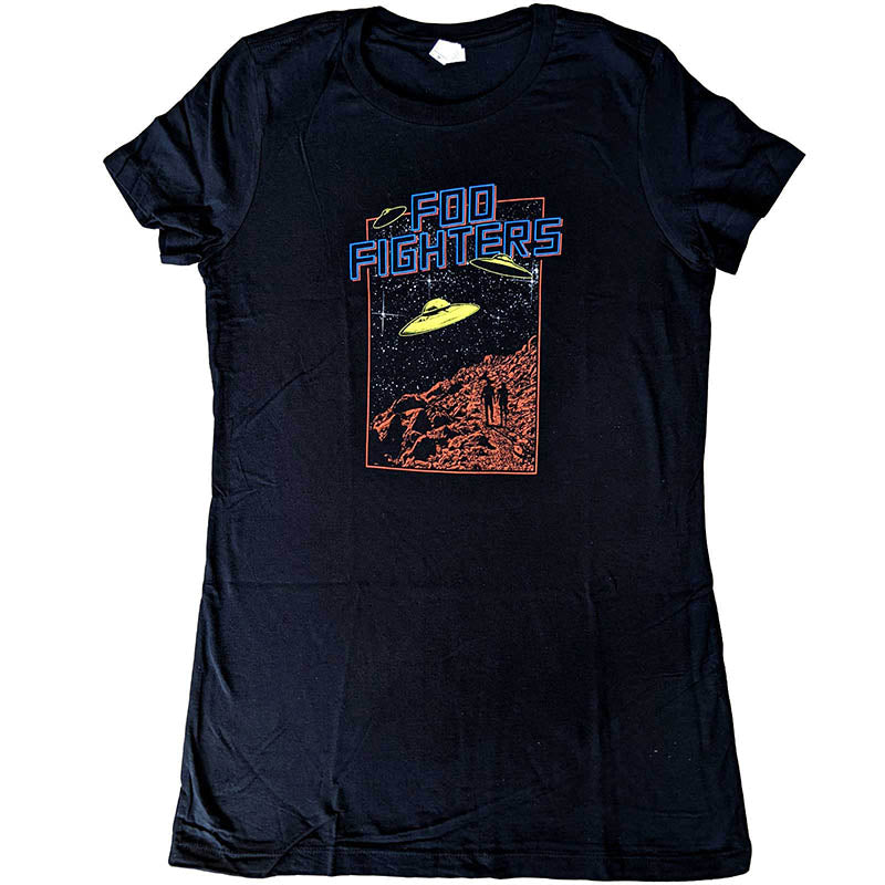 Foo Fighters T-Shirt - UFOS 2015 European Tour With Back Print (Women) fRONT