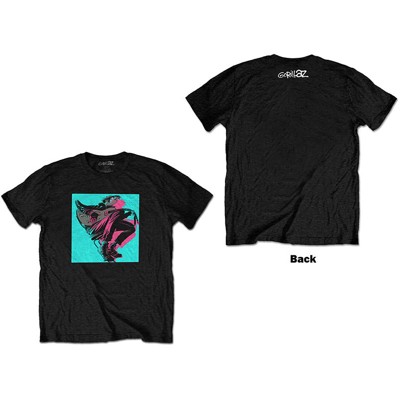 Gorillaz T-Shirt - The Now Now Album Cover With Back Print (Unisex) Front and Back
