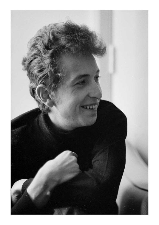 Bob Dylan - Smiling During an Interview, May 1964 Print