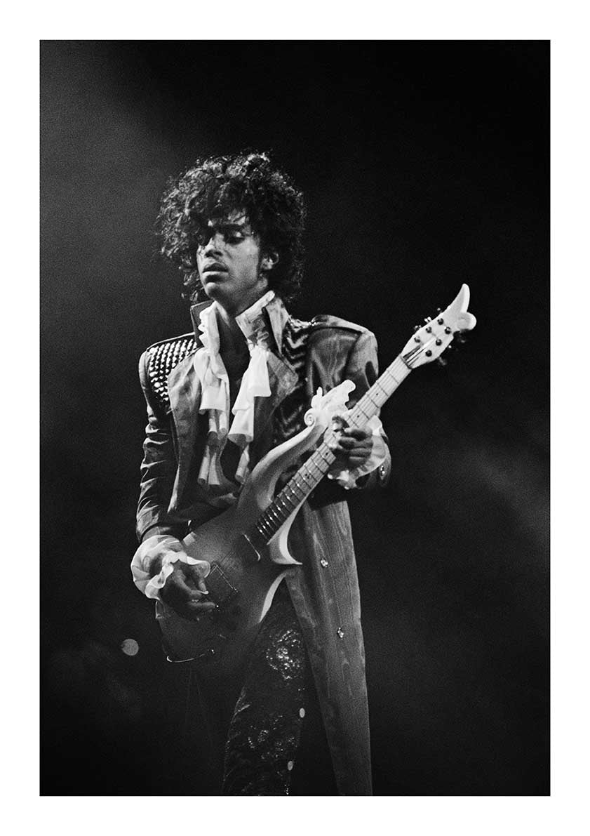 Prince - On Stage at the Joe Louis Arena, Chicago, USA, 1984 (3/3) Print