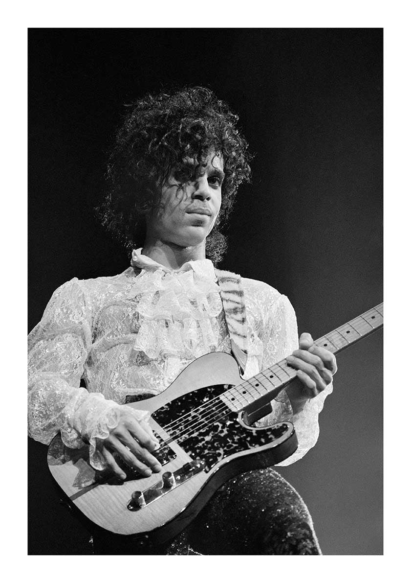 Prince - On Stage at the Joe Louis Arena During the 'Purple Rain' Tour, Chicago, USA, 11th November 1984 (2/3) Print