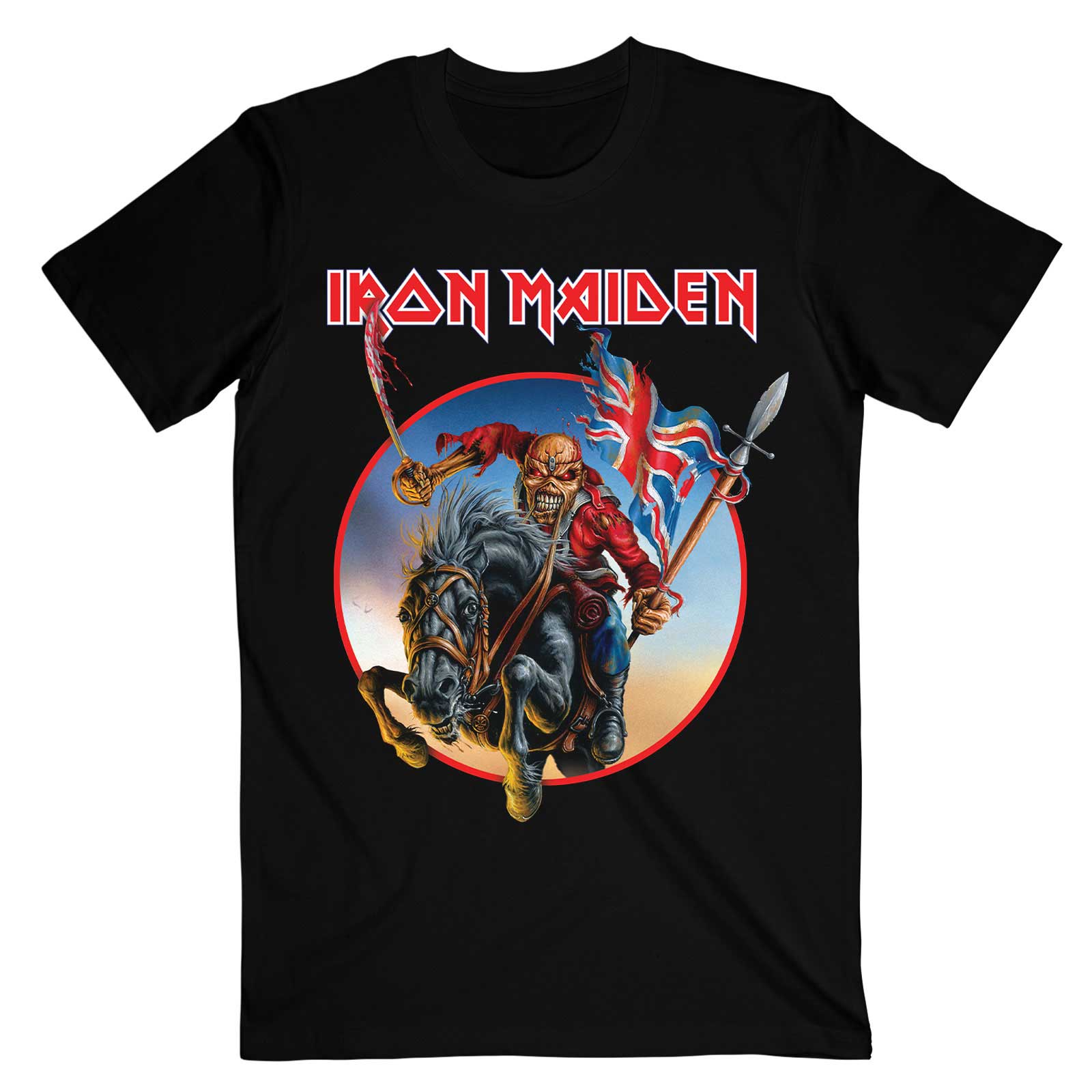 Iron Maiden T-Shirt - European Tour 2013 With Back Print (Unisex) Front