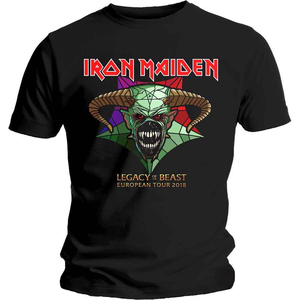 Iron Maiden T-Shirt - Legacy of the Beast European Tour 2018 With Back Print (Unisex) - Front