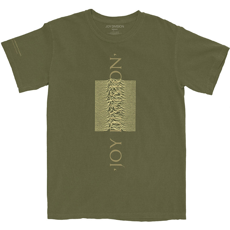 Joy Division T-Shirt - Unknown Pleasures in Green with Sleeve Print (Unisex)