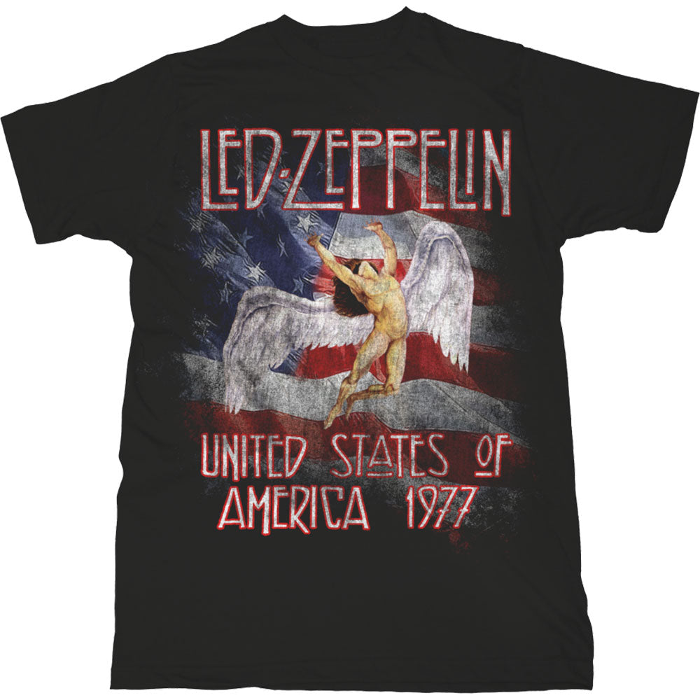 Led Zeppelin T-Shirt - Stars N' Stripes USA '77 (Unisex)