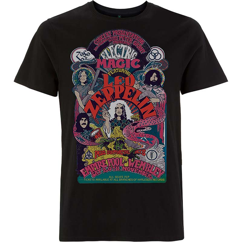 Led Zeppelin T-Shirt - Electric Magic, Wembley Empire Pool 1971 (Unisex)