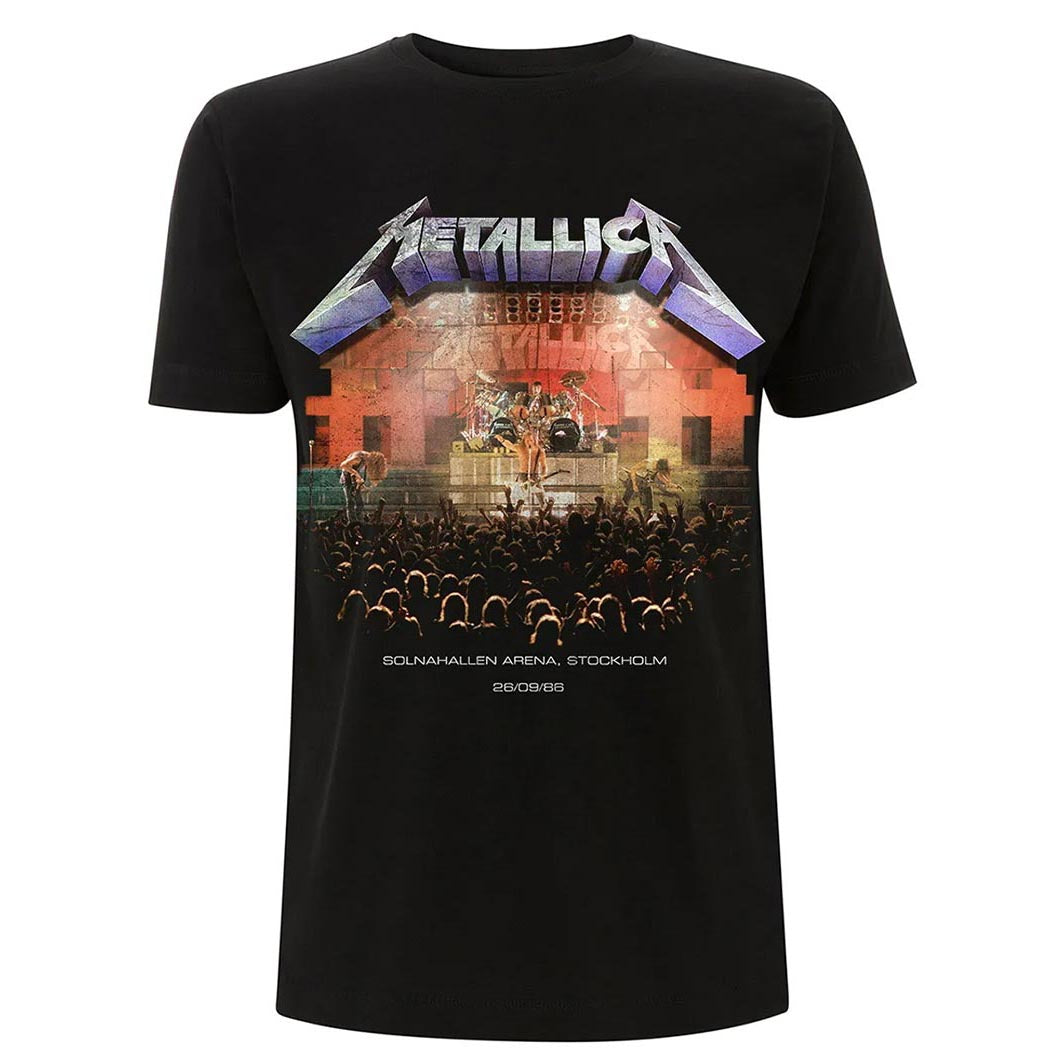 Metallica T-Shirt - Stockholm '86 With Back Print (Unisex) - Front