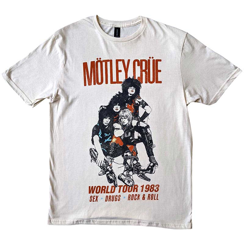 Motley Crue T-Shirt - World Tour 1983 Vintage (Unisex)