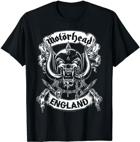 Motorhead T-Shirt - Crossed Swords England Crest (Unisex)
