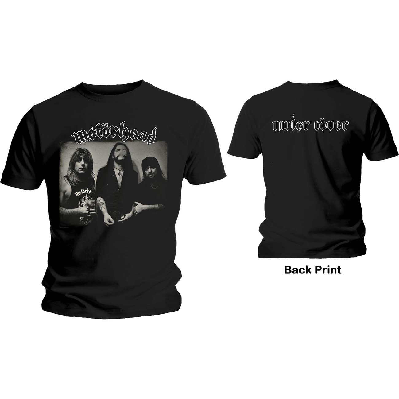 Motorhead T-Shirt - Under Cover Album Cover (Unisex) - Front and Back
