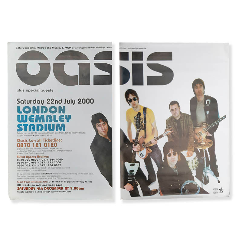 Oasis - Wembley 22nd July 2000 Double Giant Original Promo Poster
