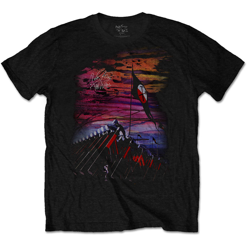 Pink Floyd T-Shirt - The Wall Flag & Hammers (Unisex)