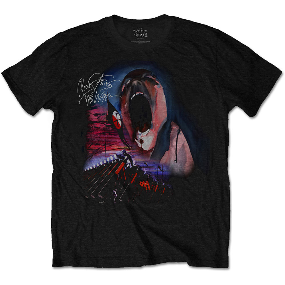 Pink Floyd T-Shirt - The Wall Face & Hammers (Unisex)