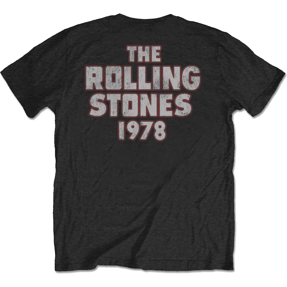 The Rolling Stones T-Shirt - '78 World Wide Tour With Back Print (Unisex) - Back