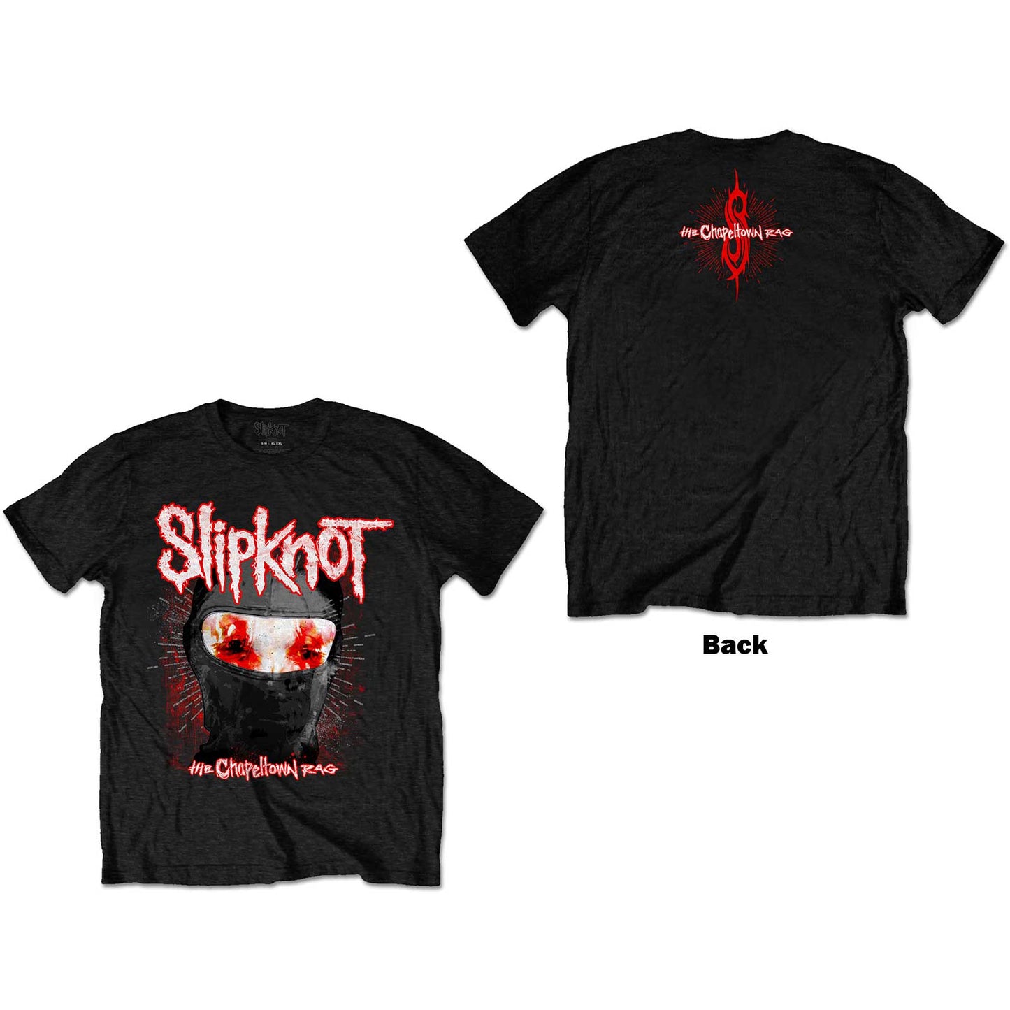 Slipknot T-Shirt - The Chapeltown Rag With Back Print (Unisex) - Front and Back