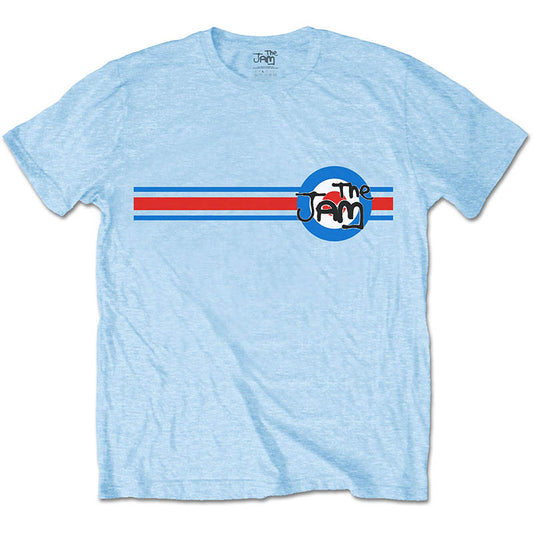 The Jam Light-Blue T-Shirt - Stripe Logo (Unisex)