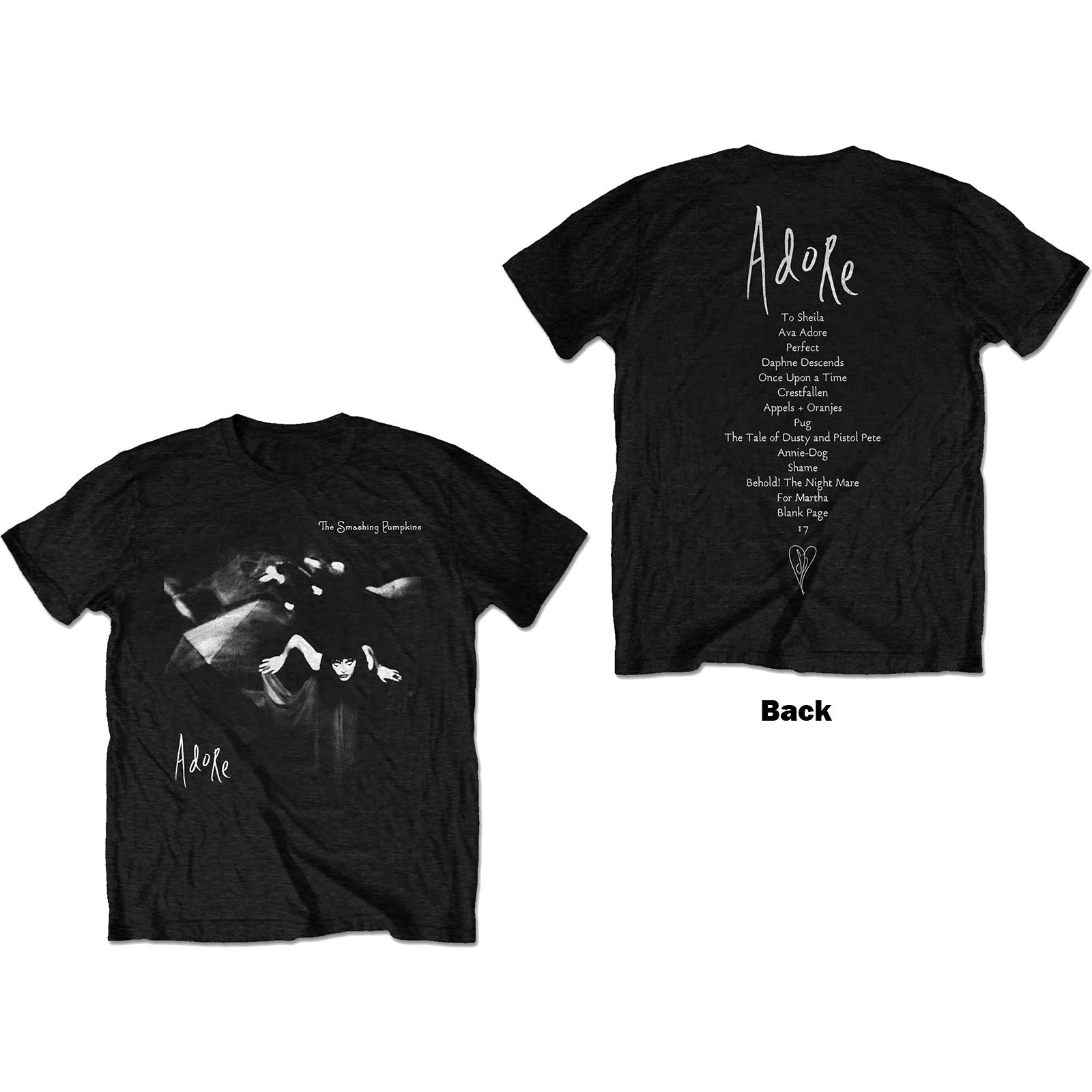 The Smashing Pumpkins T-Shirt - Adore Album Cover (Unisex) Front and Back