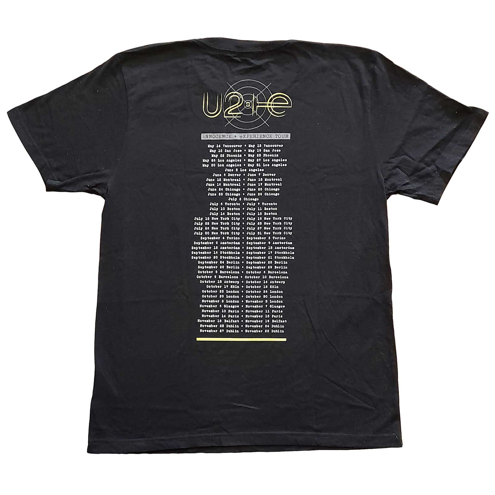 U2 T-Shirt - Innocence + Experience Tour 2018 With Back Print (Unisex) bACK
