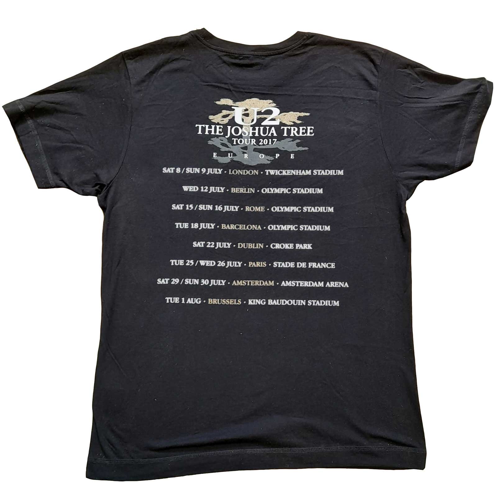 U2 T-Shirt - Joshua Tree With Back Print (Unisex) Back