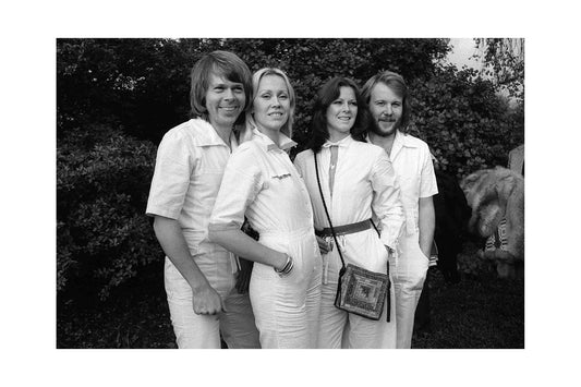 ABBA - Smiling Dressed in White, England, 1976 Print 2