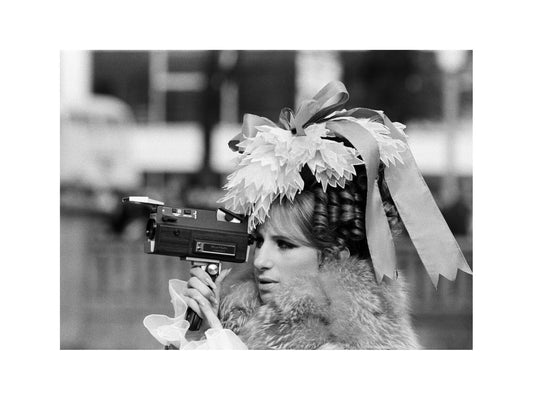 Barbra Streisand - Shooting with Her Camera in Brighton, England, 1969 Print (1/2)