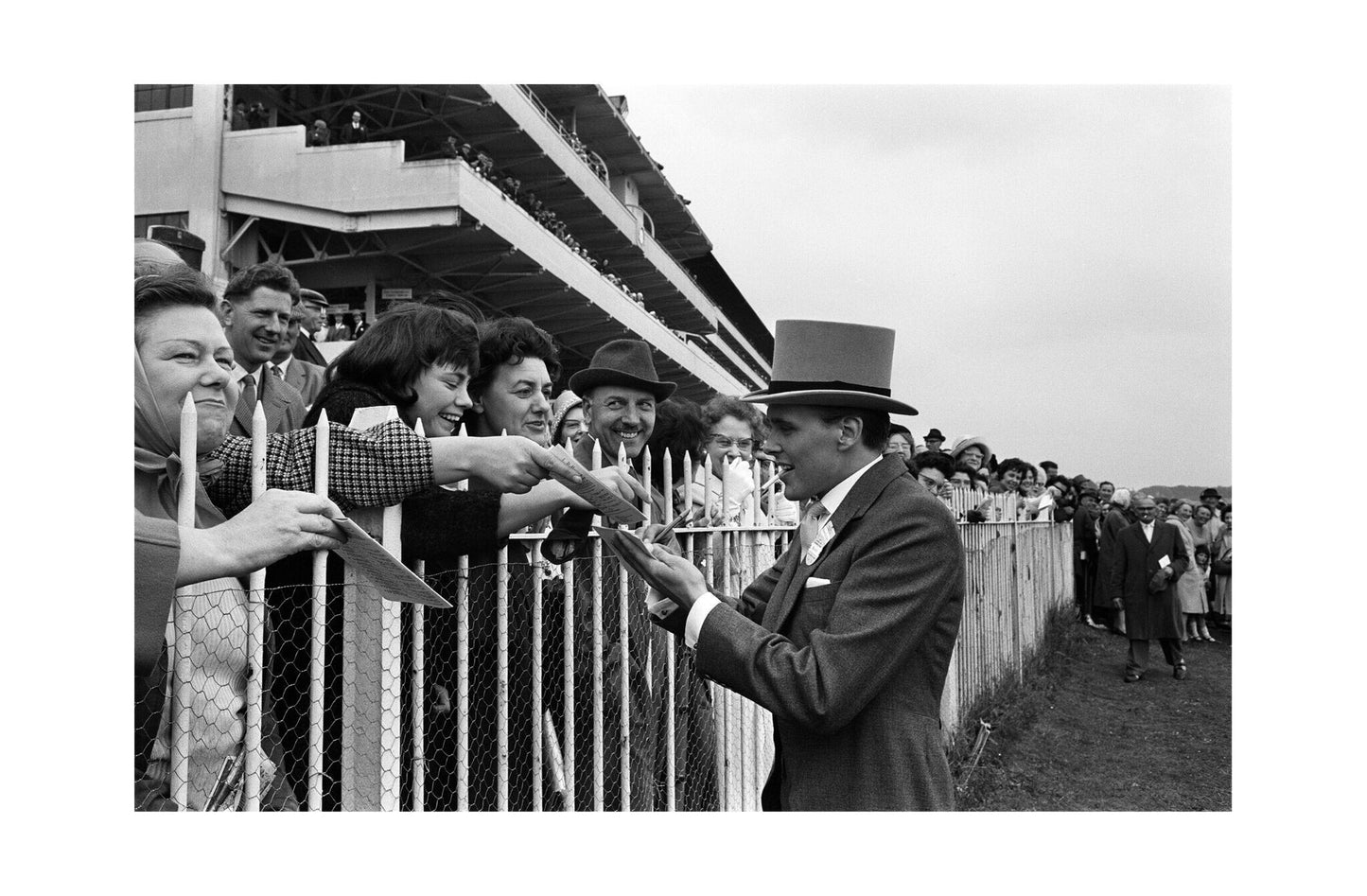 Billy Fury - Signing Authographs at Epsom, England, 1964 Print 2