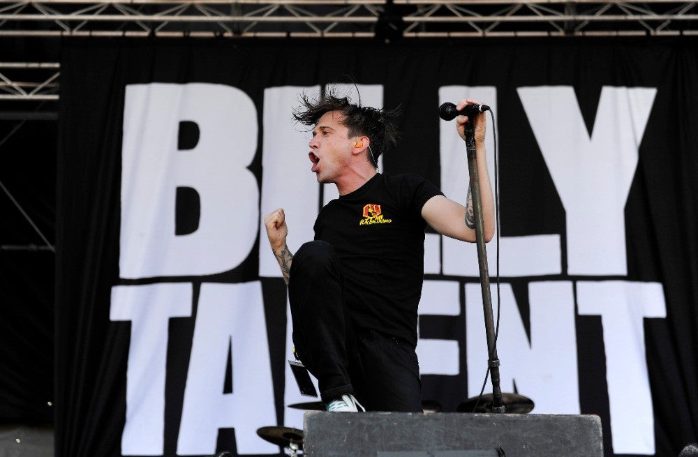 Billy Talent - Benjamin Kowalewicz on Stage with Banner Backdrop, Australia, 2013 Poster (4/4)