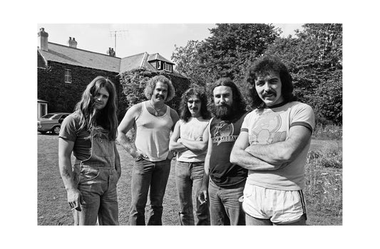 Black Sabbath - Outside Rockfield Studios, Wales, UK, 1977 Print 2