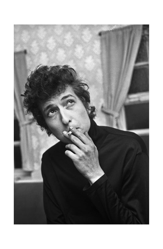 Bob Dylan - Smoking Backstage, England, 1965 Print