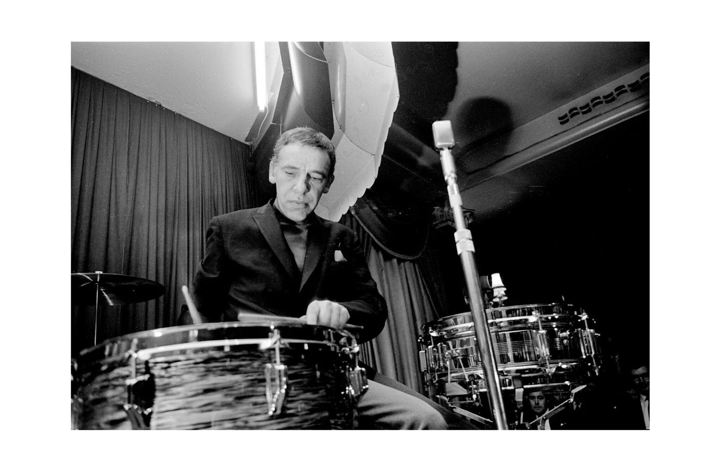 Buddy Rich - Behind the Drum Kit, England, April 1967 Print