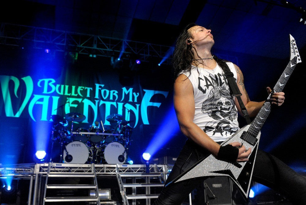 Bullet For My Valentine - Matt Tuck on Stage with Banner Backdrop, Australia, 2010 Poster (5/6)