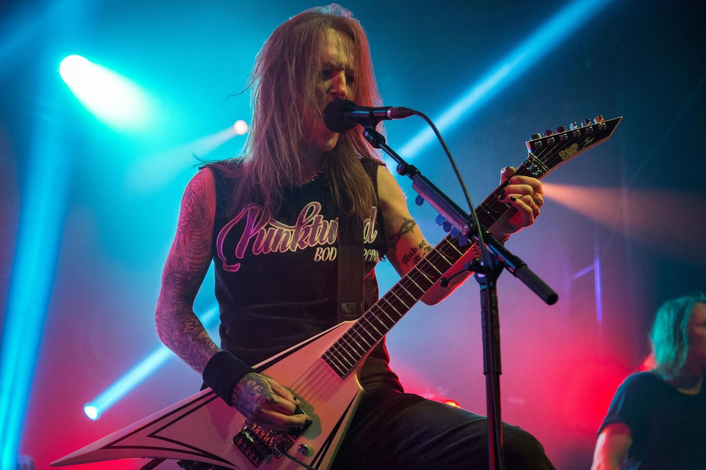 Children of Bodom - Alexi Laiho Playing Guitar on Stage Live at Tvornica Kulture in Zagreb Croatia - Poster 2