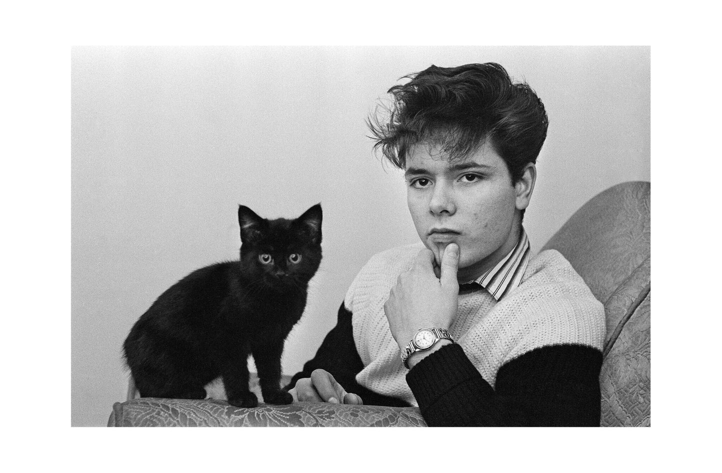 Cliff Richard - Singer with a Black Baby Cat, 1959 Print